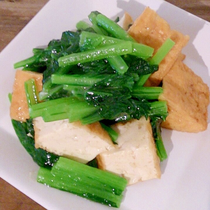 小松菜と厚揚げの炒めもの